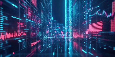 Poster - 2025 business finance technology and investment concept. Stock Market Investments Funds and Digital Assets. businessman analysingforex trading graph financial data. Busin