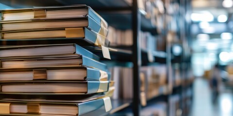 Fototapete - Document Management System (DMS), online documentation database and process automation to efficiently manage files, knowledge and documentation in enterprise with ERP. Co