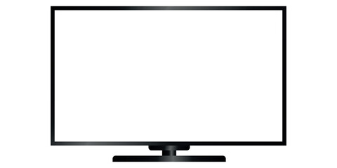 modern led tv with blank screen