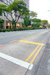 © Queenmoonlite Studio - Asphalt Road and Sidewalk in The City Street With Trees