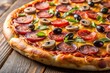 © Pawina - pizza with pepperoni, mushroom, olive