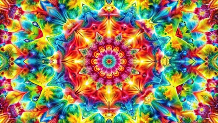 vibrant kaleidoscope design with festive colors