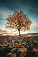 Wall Mural - Lone Tree in Field