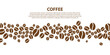 © DennisStudio - Art & Illustration Rich Coffee Beans Pattern with Brown Typography – Beverage Banner for Coffee Shops