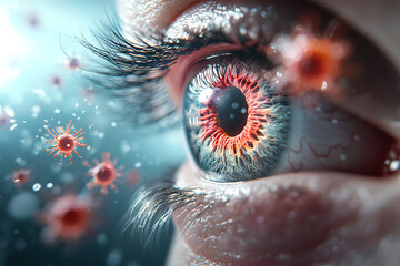 The intricate relationship between human eyes and microbial threats a close-up exploration of infection and vision