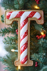 Wall Mural - Candy Cane Christmas Tree Decoration