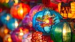 © Musarat - Colorful chinese lamps using cheerful chinese the dragon concepts