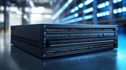 Aufkleber - High-performance switch: A powerful network switch designed for high-demand environments, such as data centers or enterprise networks, delivering exceptional speed and reliability.