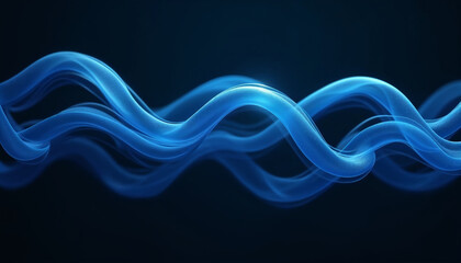 Aufkleber - 3d holographic ribbon glass morphism wave line isolated on abstract background render. Iridescent curve liquid shape with blue green hologram gradient, water liquid flow in motion. color flow liquid 