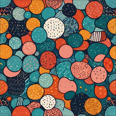 Abstract fun color pattern cartoon texture for doodle geometric background. Vector trend shape for brochure cover template design
