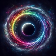 Wall Mural - fractal burst background featuring a vibrant swirl of colors with energy and motion, creating an abs