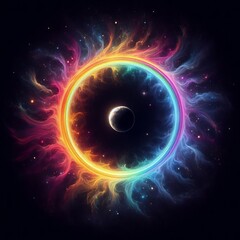 Wall Mural - fractal burst background featuring a vibrant swirl of colors with energy and motion, creating an abs