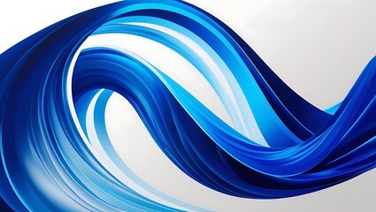 Wall Mural - Abstract blue wave background. Generative Ai.