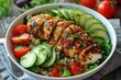 © LimeSky - Healthy lunch bowl with quinoa tabbouleh grilled chicken and veggies