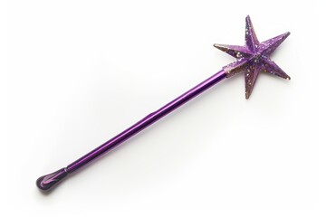 Magic wand from a fairy tale on white background