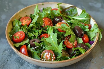 Salad with tomatoes and olives