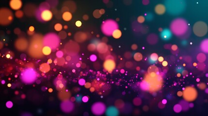 Vibrant bokeh lights creating a colorful abstract background