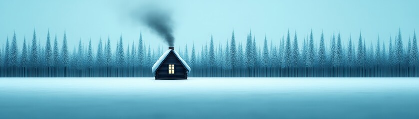 Wall Mural - Cabin in the Snow.