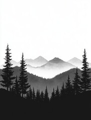 Wall Mural - Mountain Range Landscape
