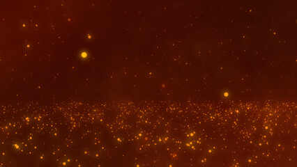 gold particles abstract background with golden shining stars dust bokeh glitter awards dust
