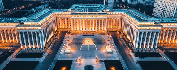 Government Building Featuring Solar Panels: A Symbol of Sustainability in the Public Sector