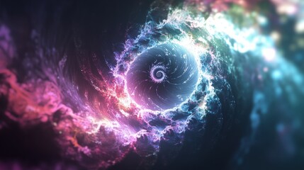 Poster - Abstract bright spirals