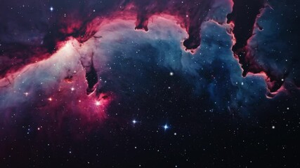 Wall Mural - supernova nebula and stars field 4K