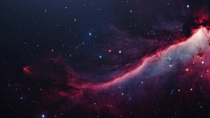 Wall Mural - Space cosmic background of supernova nebula and stars field 4K.