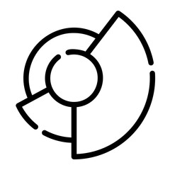 Sticker - pie chart Line Icon