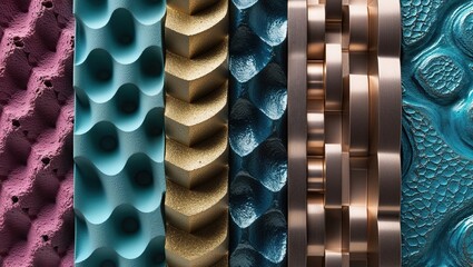 Poster - Textured Metal and Tile Samples