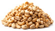 © Afroza - Big mound of cashew nuts on a pure white background, closeup, rich texture and detail.