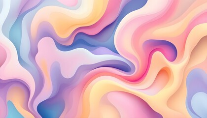 Poster - Abstract background. Colorful twisted shapes in motion. Digital art for posters, flyers, banner backgrounds or design elements. Soft textures on a pastel background. Abstract Light Background