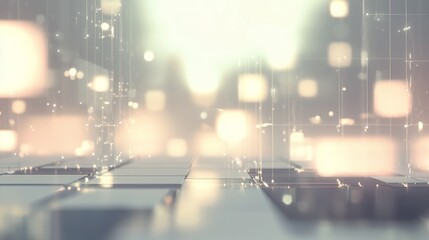 futuristic technology background with glowing lines and squares is ideal for websites, presentations