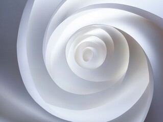 Abstract White Spiral.