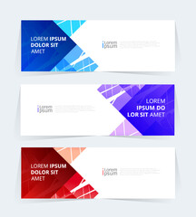 Geometric banner design with Vector presentation template.