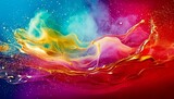 Płynne, mgliste, abstrakcyjne tło w kolorach tęczy