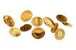 © Kamrul - Golden bitcoin isolated on transparent background, PNG