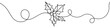 © chekman - Continuous line drawing of holly berries and leaves creating a festive image for christmas projects. Vector illustration.