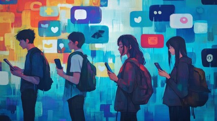 Social media helps young people stay in touch with each other.