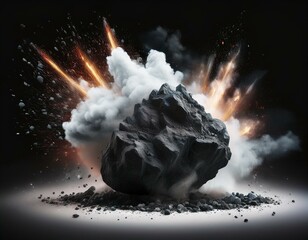 Powerful explosion for visual effects or graphic design