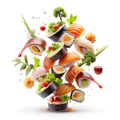 Wall Mural - salad with salmon