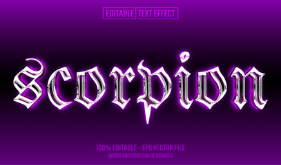 Canvas Print - scorpion editable text effect