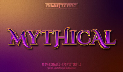 Wall Mural - mythical editable text effect