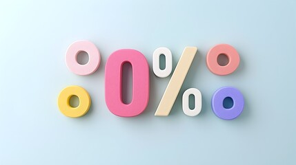 Poster - Minimalistic and sharp design featuring a bold percentage symbol on a smooth solid color background  This image is perfect for shopping discounts retail promotions e commerce campaigns
