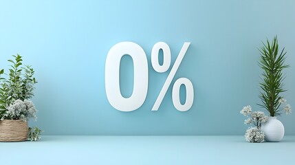 Leinwandbilder - Sleek and modern design featuring a stylized percentage symbol in focus set against a solid color backdrop  This image is well suited for use in shopping discounts sales