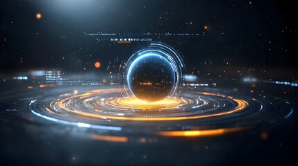 Aufkleber - Mesmerizing Cosmic Orb   Glowing with Swirling Energy of Vibrant Nebula Colors Wrapping Around a Radiant and Mysterious Deep Space Scene  Captivating Celestial Astrological and Spiritual Artwork