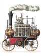 © lynea - Vintage steam engine illustration