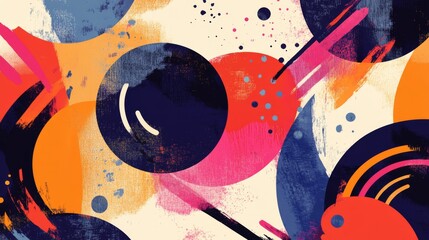 Poster - Vibrant Abstract Shapes and Colors for Creative Projects