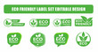 © muh - Eco friendly label icon set editable vector