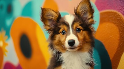 Wall Mural - Puppy Portrait.